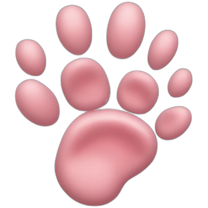 dog foot with pc emoji