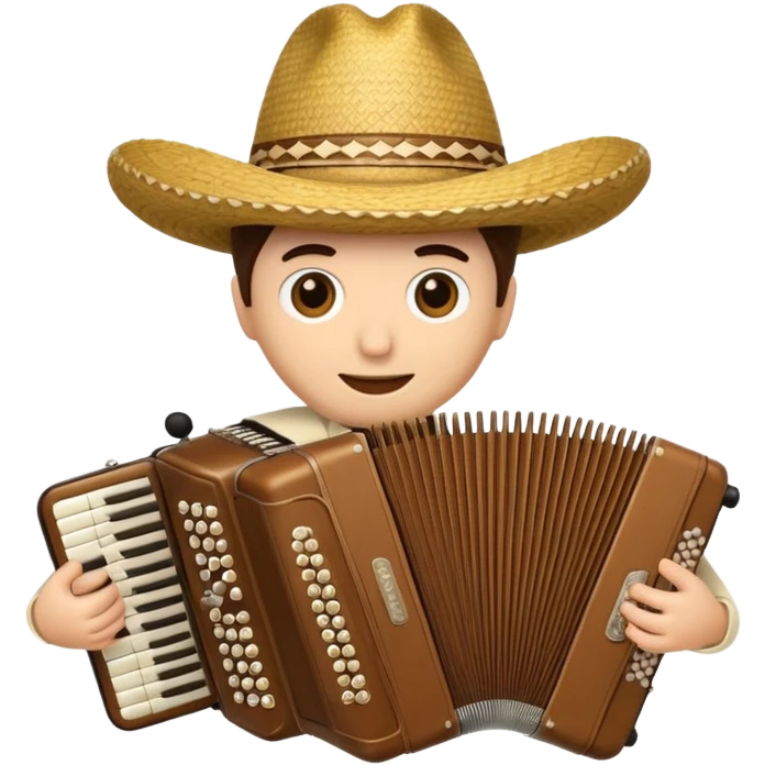 Sombrero vueltiao with an accordion emoji