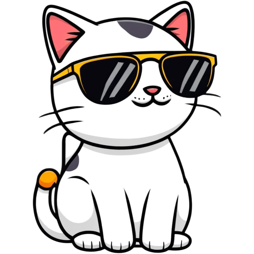 Cat with sunglasses emoji