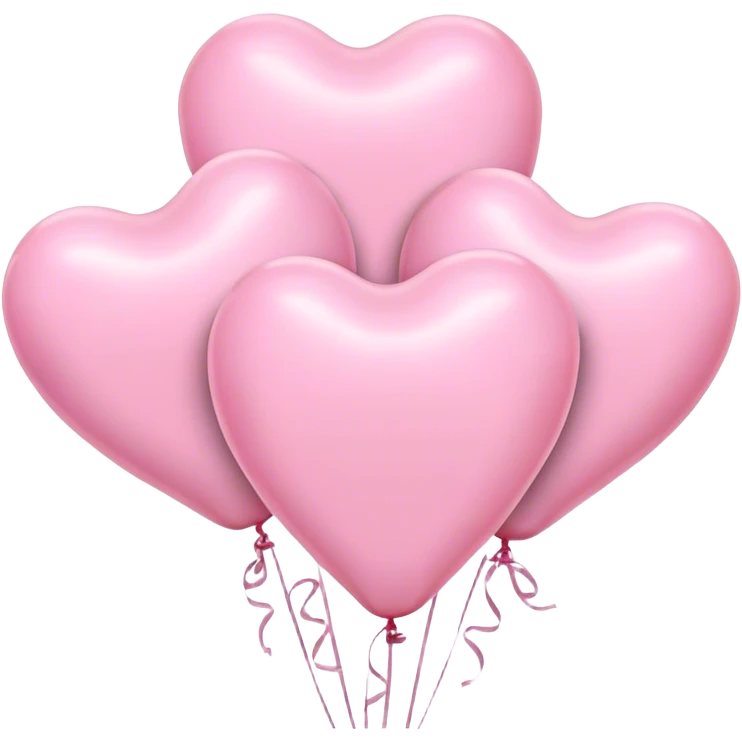 pastel pink heart balloons emoji