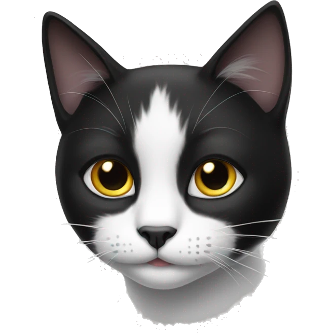 Black and white cat  emoji