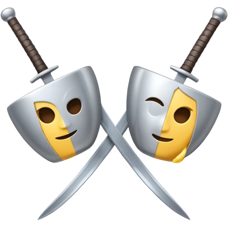 dual swords parallel, emoji style, similar to the closed coffee cup emoji style emoji