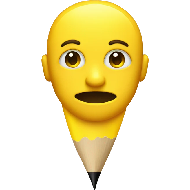 a yellow face write with a pen emoji
