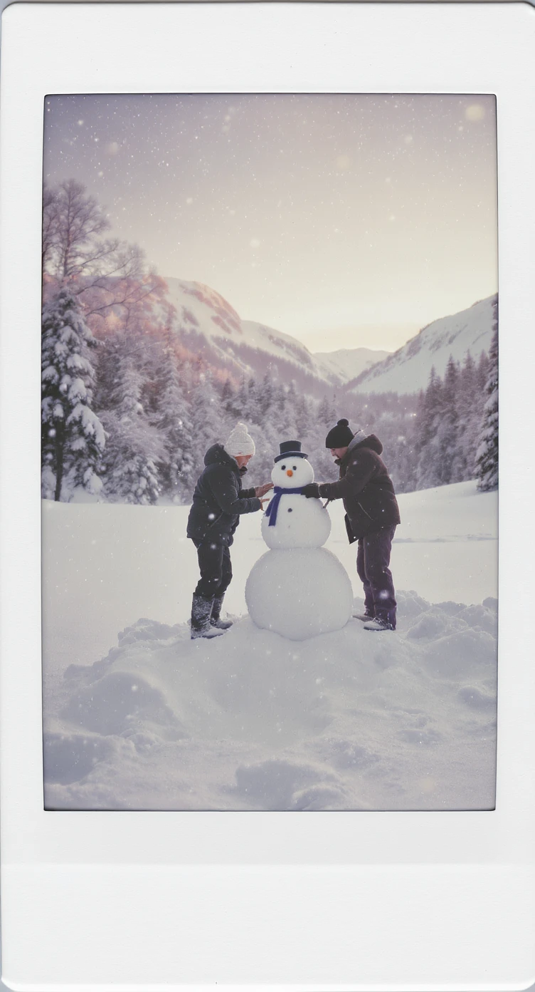 people making a snowman emoji
