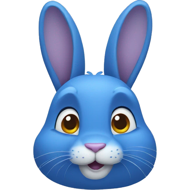 Blue rabbit emoji