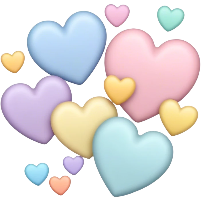 Pastel hearts emoji