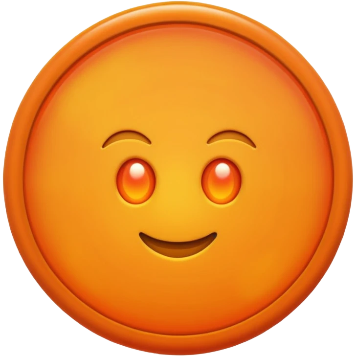 a orange circle with thermal camera effect emoji