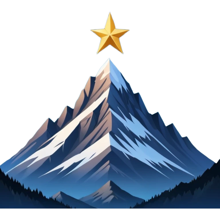a mountain with stars and the Paramount text emoji