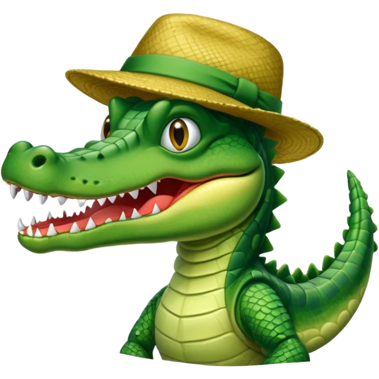 Alligator with hat emoji