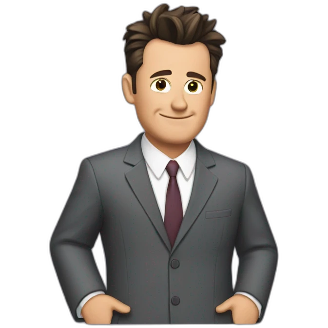 Chandler Bing wearing suit emoji