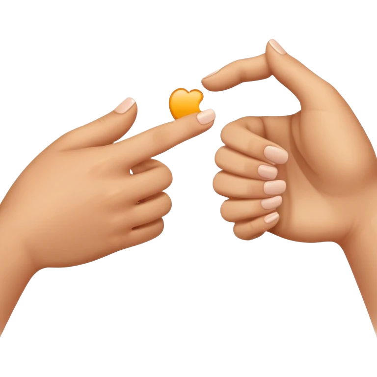 Hand in choice emoji