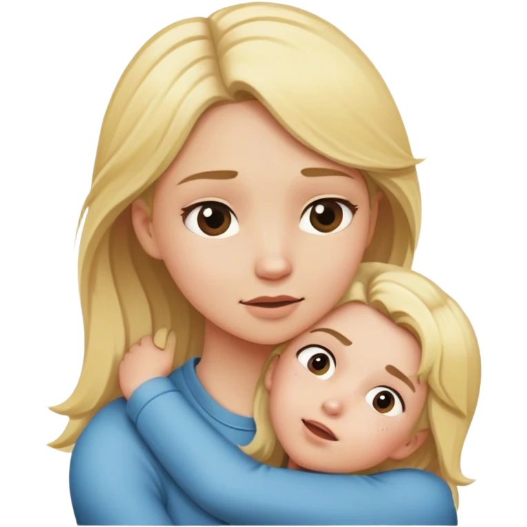 blonde girl holding herself in a chokehold  emoji