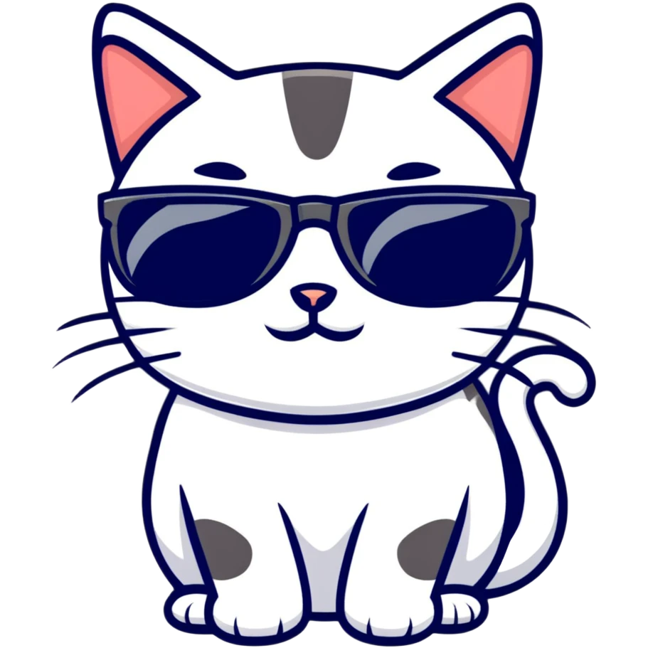 Cat with sunglasses emoji