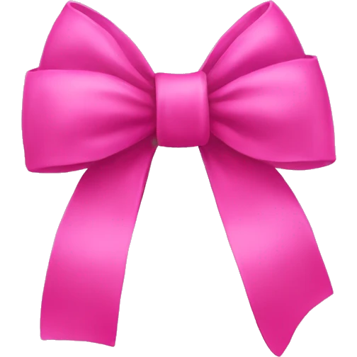 A very very pink bow emoji