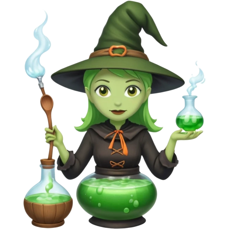 green witch cooking potion emoji