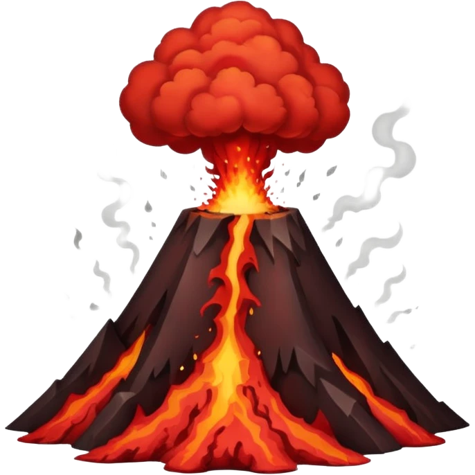 No lava, smoking volcano  emoji
