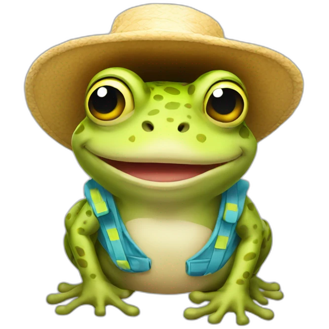 Vacationing toad emoji