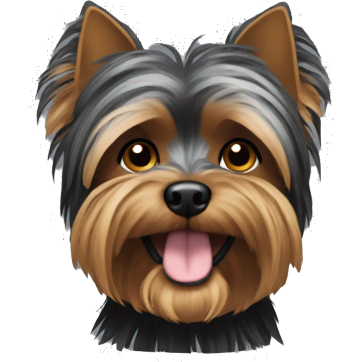 Create a black Yorki dog emoji  emoji