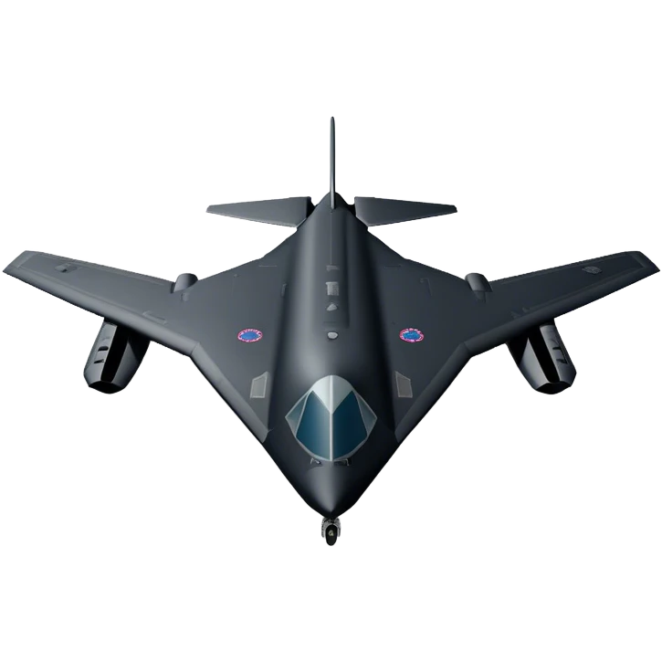 Military Bomber - B-2 Spirit - Northrop Grumman (Model Year: 2021) (Iconic colour: Stealth black) emoji
