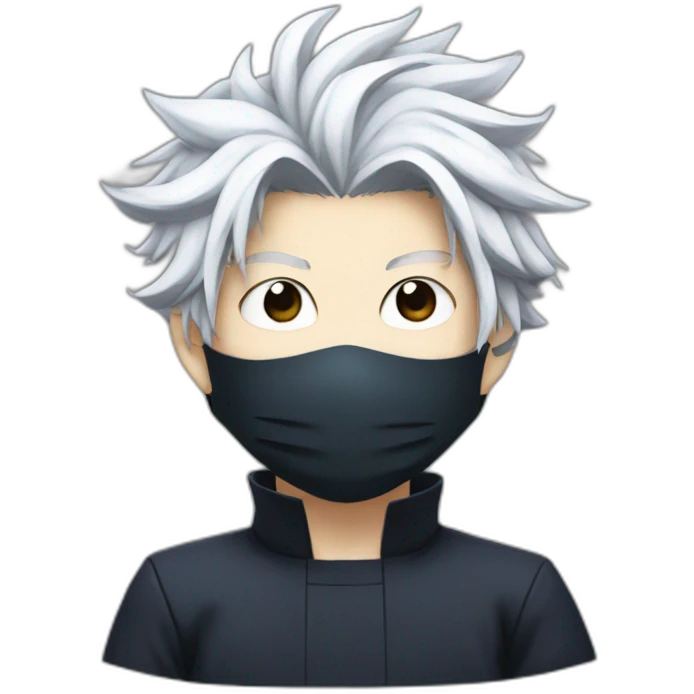 satoru gojo from jujutsu kaisen with mask emoji