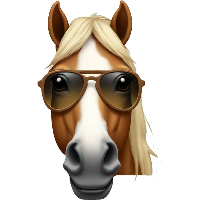 Horse with sunglasses emoji