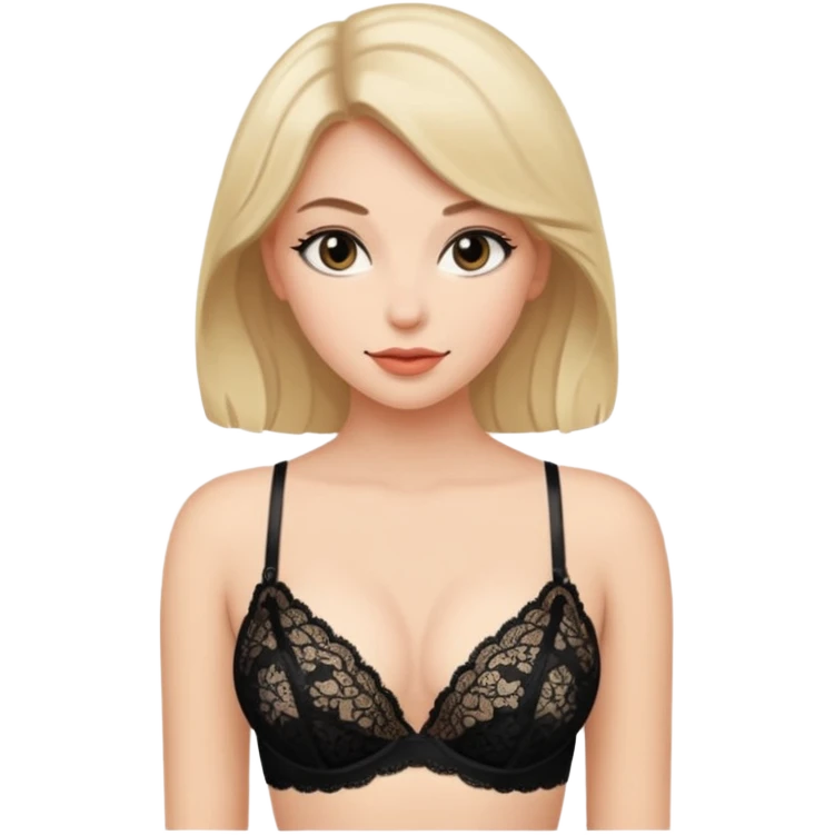 women in bra emoji