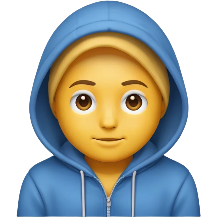 My emoji wearing a hoodie emoji