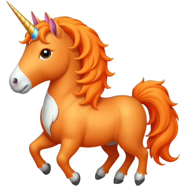 An orange unicorn emoji