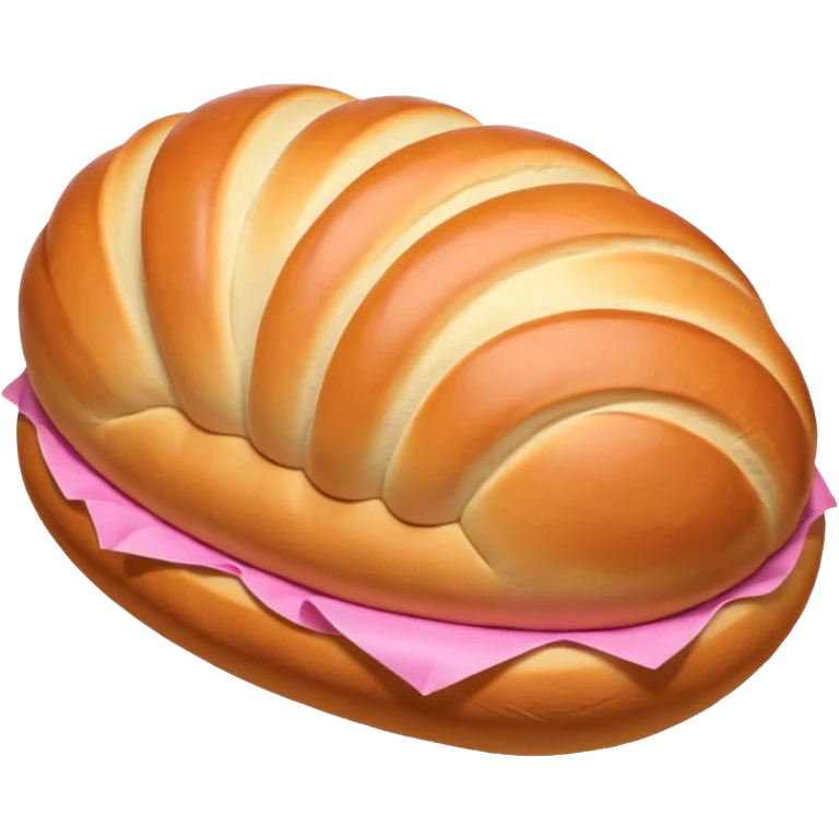 Pink concha bread inflatable sculpture  emoji