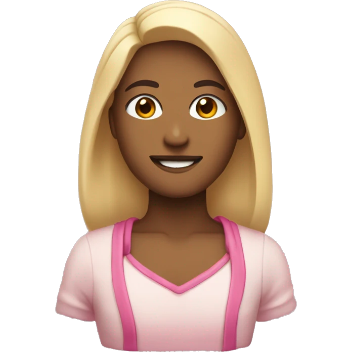 Vareta bege com ponta rosa  emoji