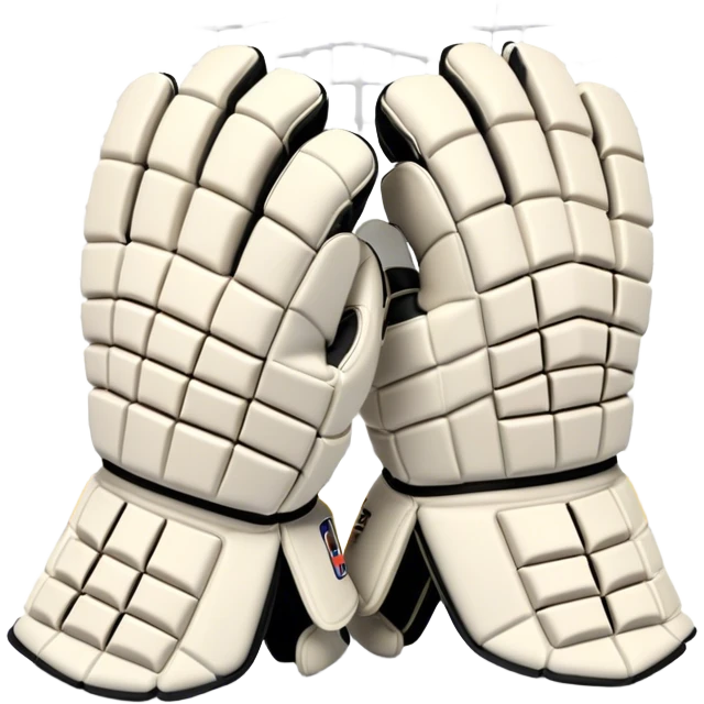 Cinematic Realistic image of goalie gloves showcasing detailed fabric textures and intricate grip patterns, rendered against a blurred goal backdrop with focused, high-contrast lighting that accentuates their essential design emoji
