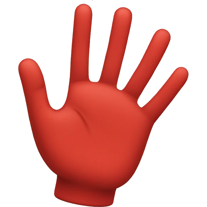 RED hand emoji