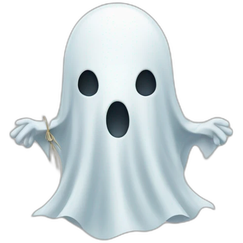 Ghost with a bow emoji