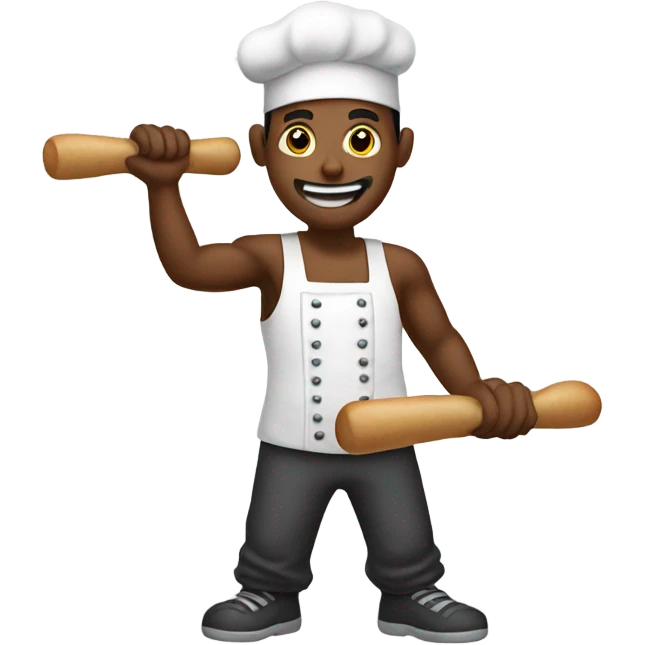 Baker working out emoji