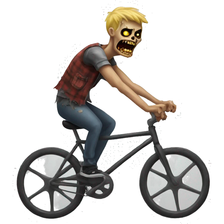 zombie jake paul riding a bicycle  emoji