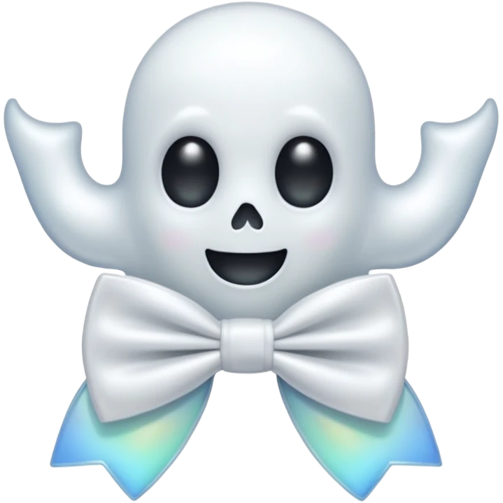 A ghost with a bowtie emoji