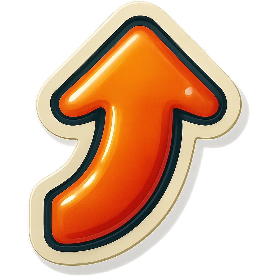Стрелка вверх. Минималистичный линейный рисунок emoji