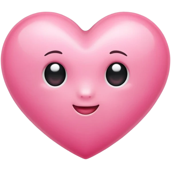 Cute pink heart emoji