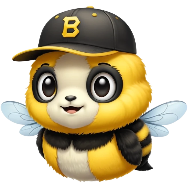 bumblebee wearing baseball cap emoji