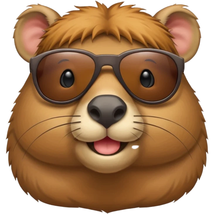 Quiero un capibara sonriendo Cat wearing sunglasses emoji