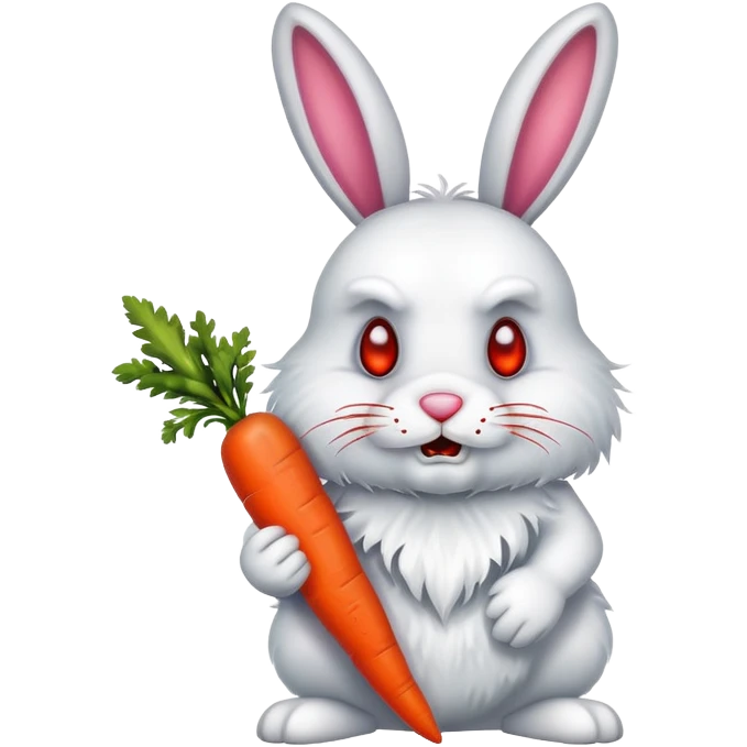 Generate an emoji of a killer Easter bunny  emoji