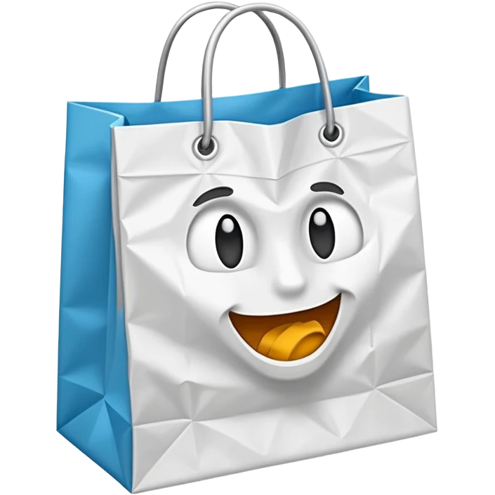 shopping bag sans visage emoji