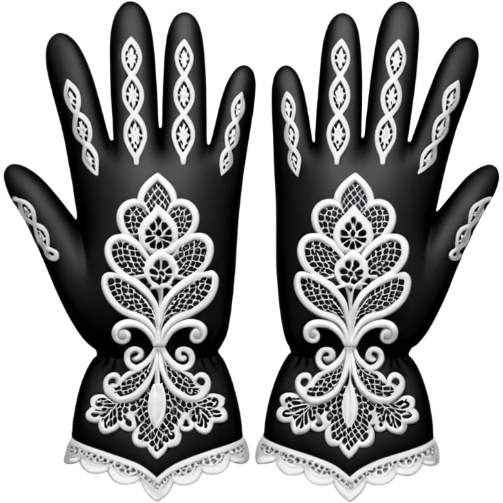 victorian gloves lace pattern emoji