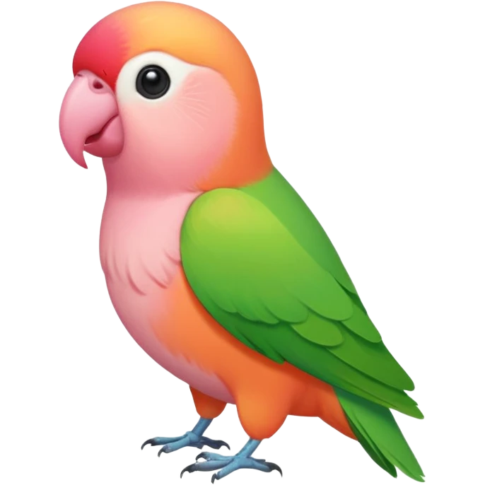 A peach-faced lovebird emoji