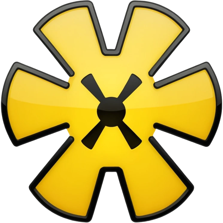 xray symbol. Yellow black emoji