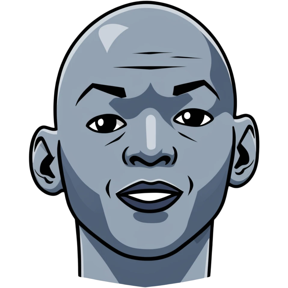 Michael Jordan with distinct facial features, waist up portrait emoji
