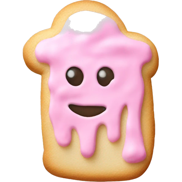 pink frosted sugar cookie emoji