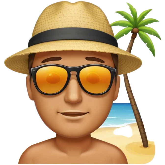 Ein Mensch am Strand  emoji