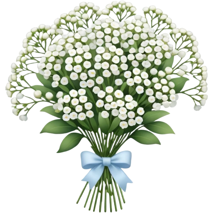 babies breath flower bouquet emoji