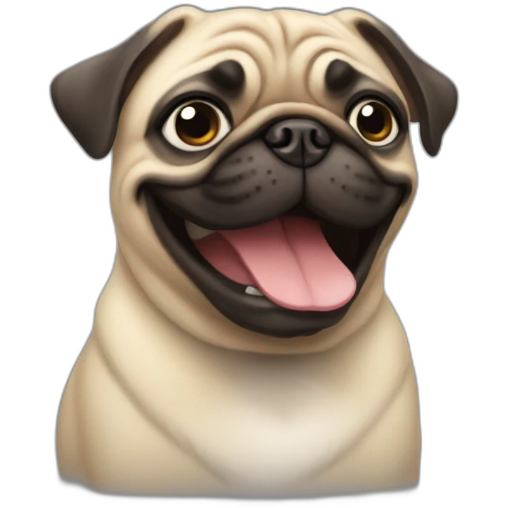 Pug smile  emoji